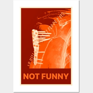 Not Funny But Humerus X-Ray Orange Posters and Art